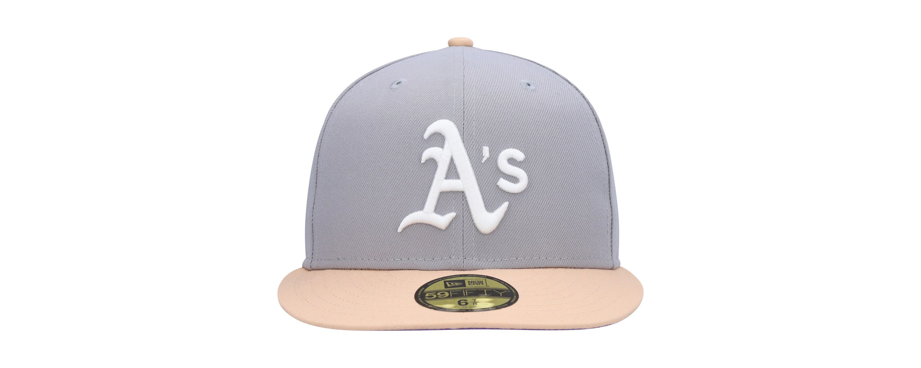 Oakland Athletics MLB Gray/Peach Athletics 1987 MLB All-Star Game Undervisor 59FIFTY Fitted Hat