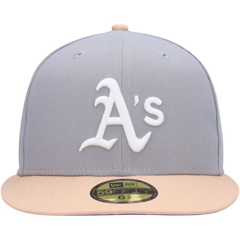 Oakland Athletics MLB Gray/Peach Athletics 1987 MLB All-Star Game Undervisor 59FIFTY Fitted Hat