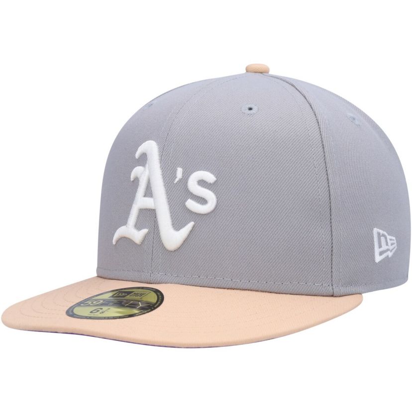 Oakland Athletics MLB Gray/Peach Athletics 1987 MLB All-Star Game Undervisor 59FIFTY Fitted Hat