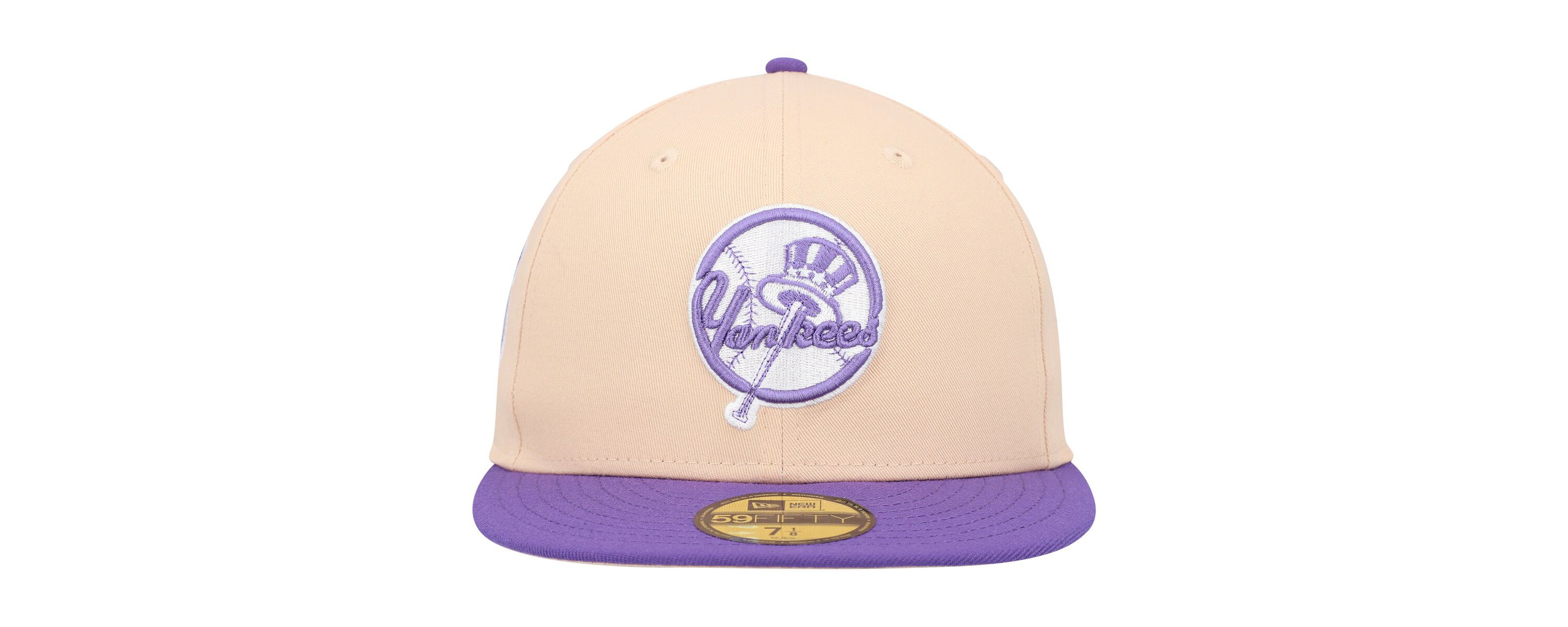 MLB Peach/Purple New York Yankees Subway Series Side Patch 59FIFTY Fitted Hat