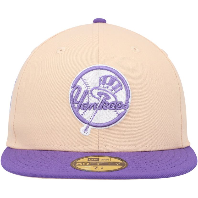 MLB Peach/Purple New York Yankees Subway Series Side Patch 59FIFTY Fitted Hat