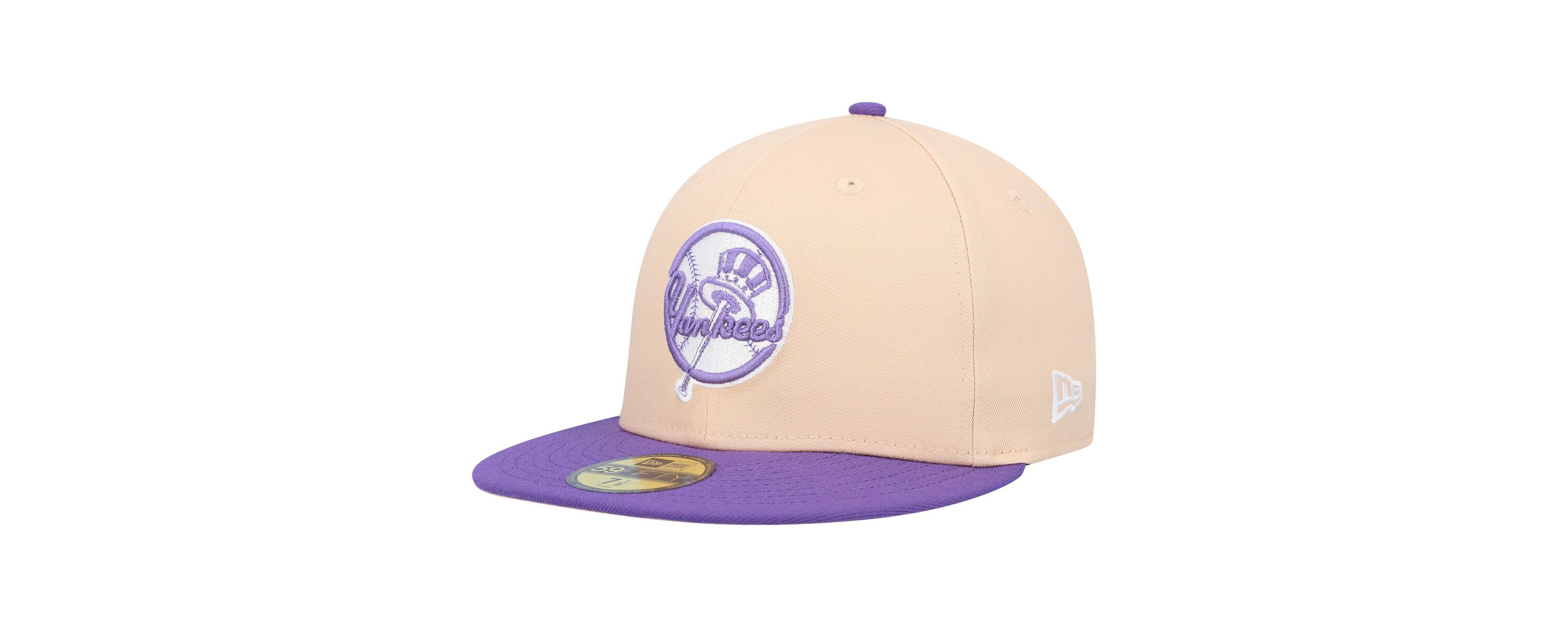 MLB Peach/Purple New York Yankees Subway Series Side Patch 59FIFTY Fitted Hat