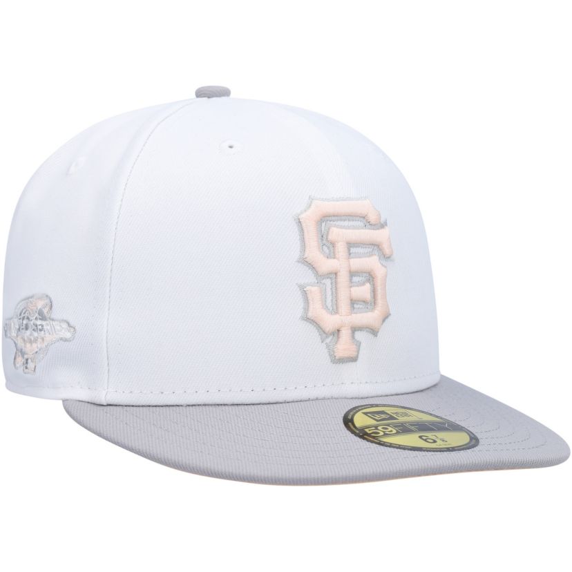 MLB White/Gray San Francisco Giants 2002 World Series Side Patch Undervisor 59FIFTY Fitted Hat
