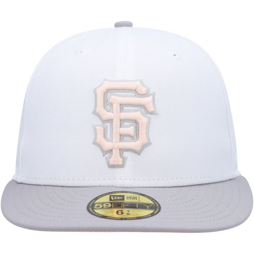 MLB White/Gray San Francisco Giants 2002 World Series Side Patch Undervisor 59FIFTY Fitted Hat