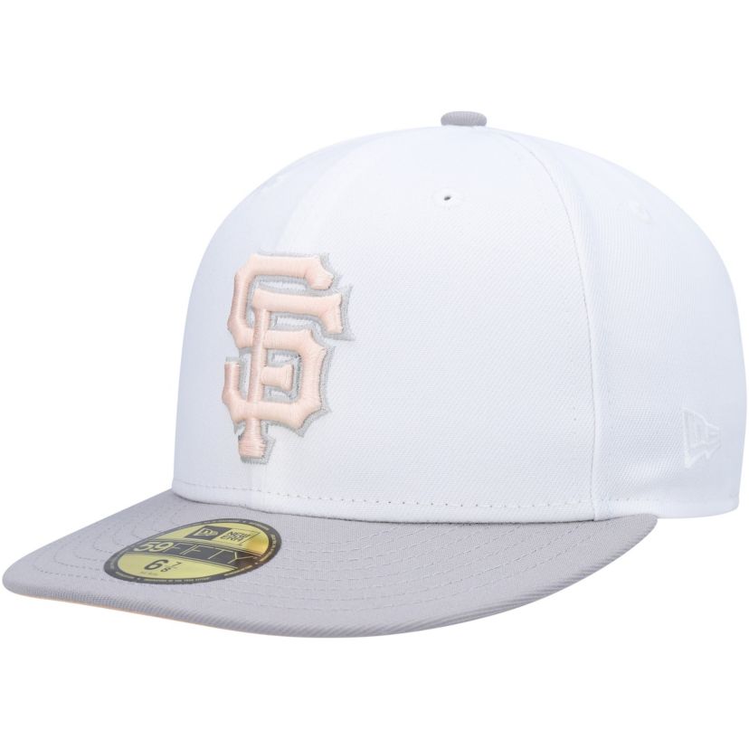 MLB White/Gray San Francisco Giants 2002 World Series Side Patch Undervisor 59FIFTY Fitted Hat
