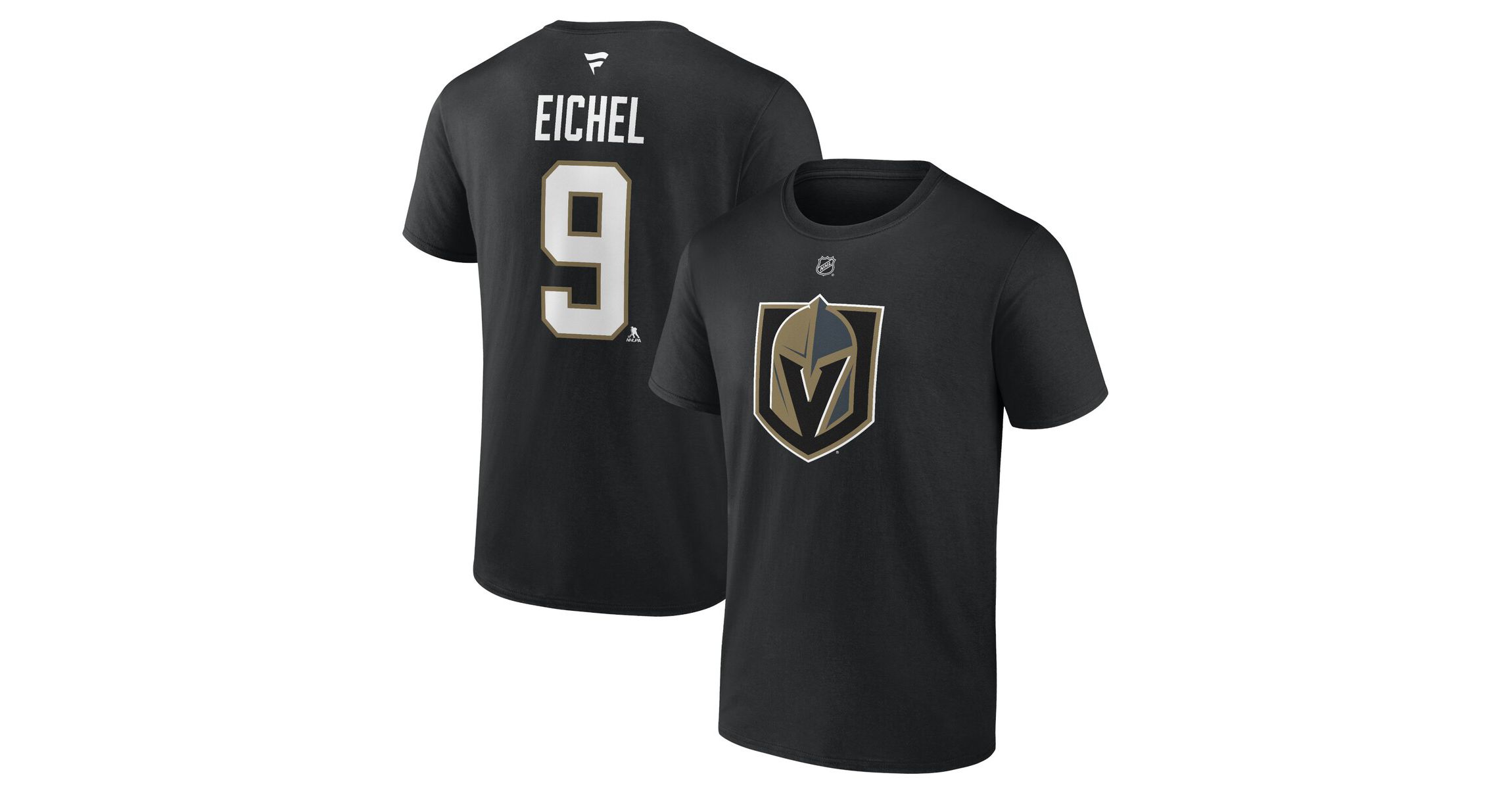 NHL Jack Eichel Vegas Golden Knights Authentic Stack Name & Number T-Shirt