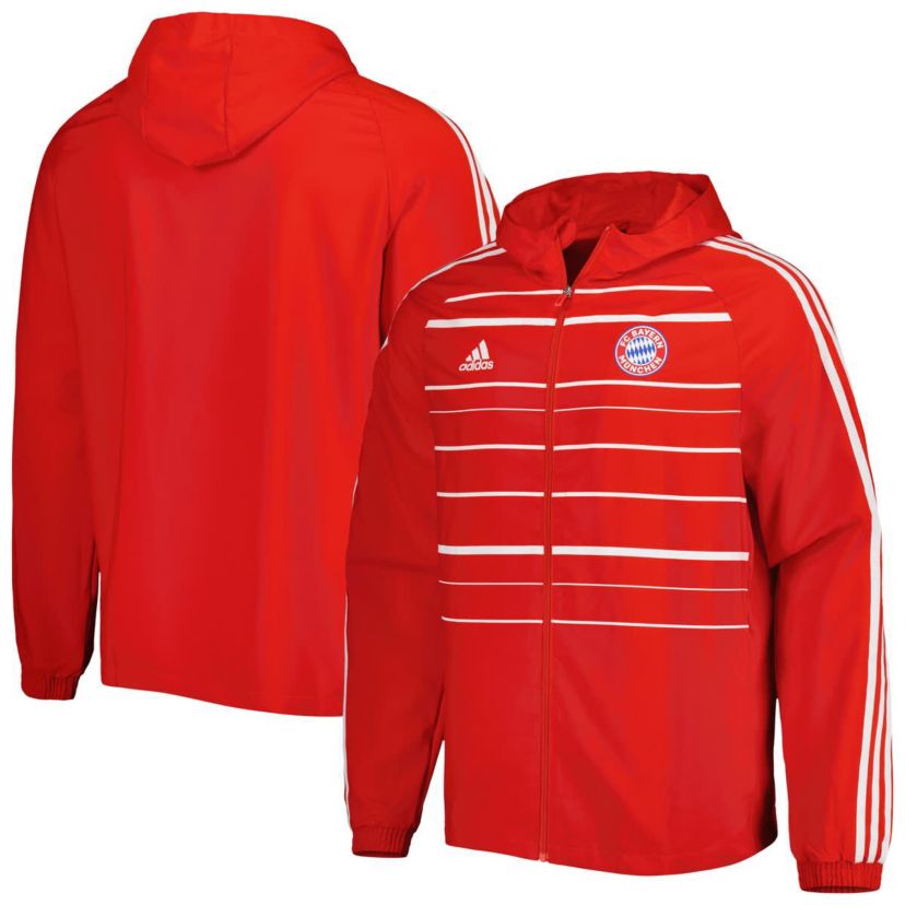Bundesliga Bayern Munich DNA Raglan Full-Zip Hoodie Windbreaker Jacket