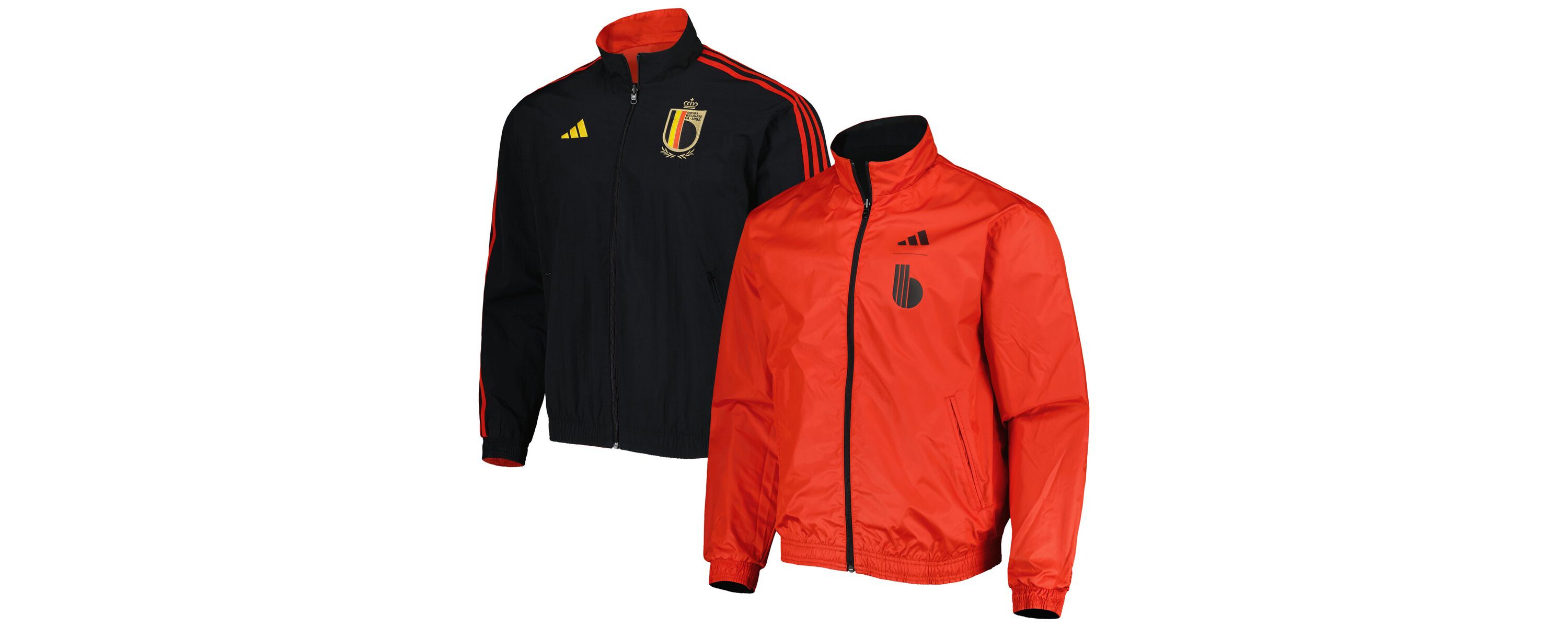 Soccer National Teams Red/Black Belgium National Team AEROREADY Reversible Anthem Reversible Full-Zip Jacket