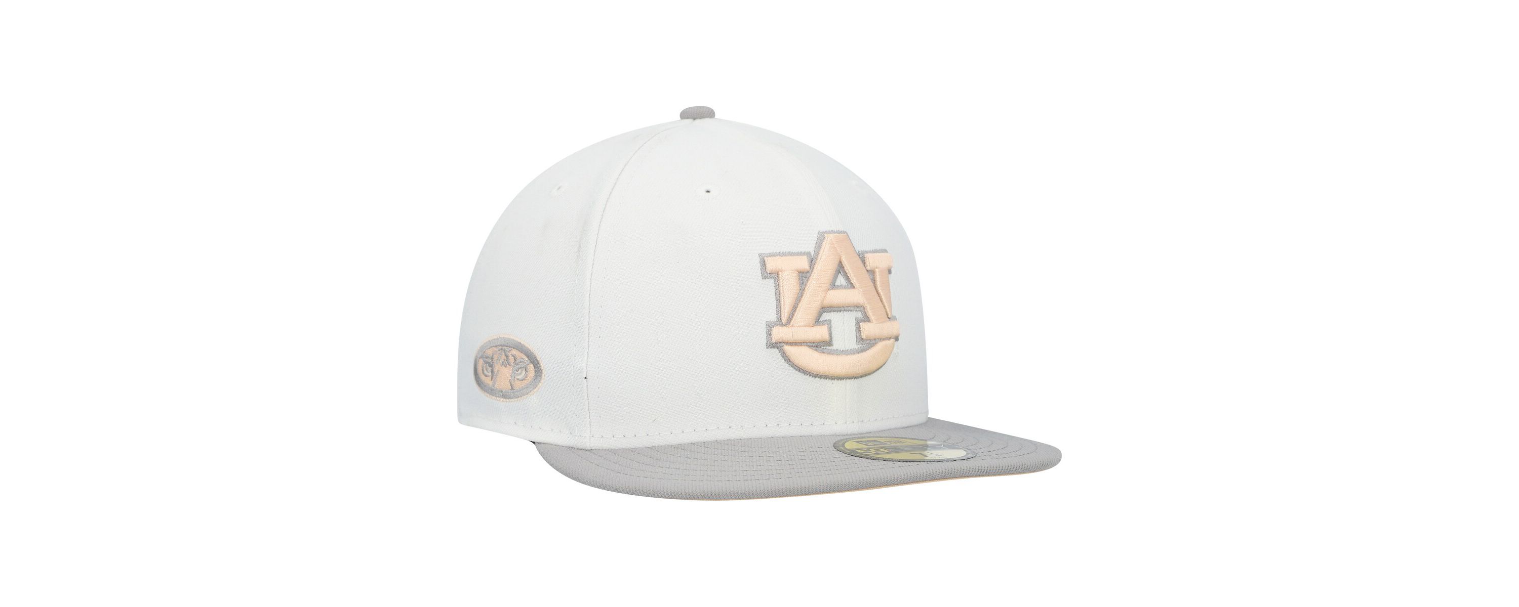 NCAA White/Gray Auburn Tigers Neutral Apricot 59FIFTY Fitted Hat