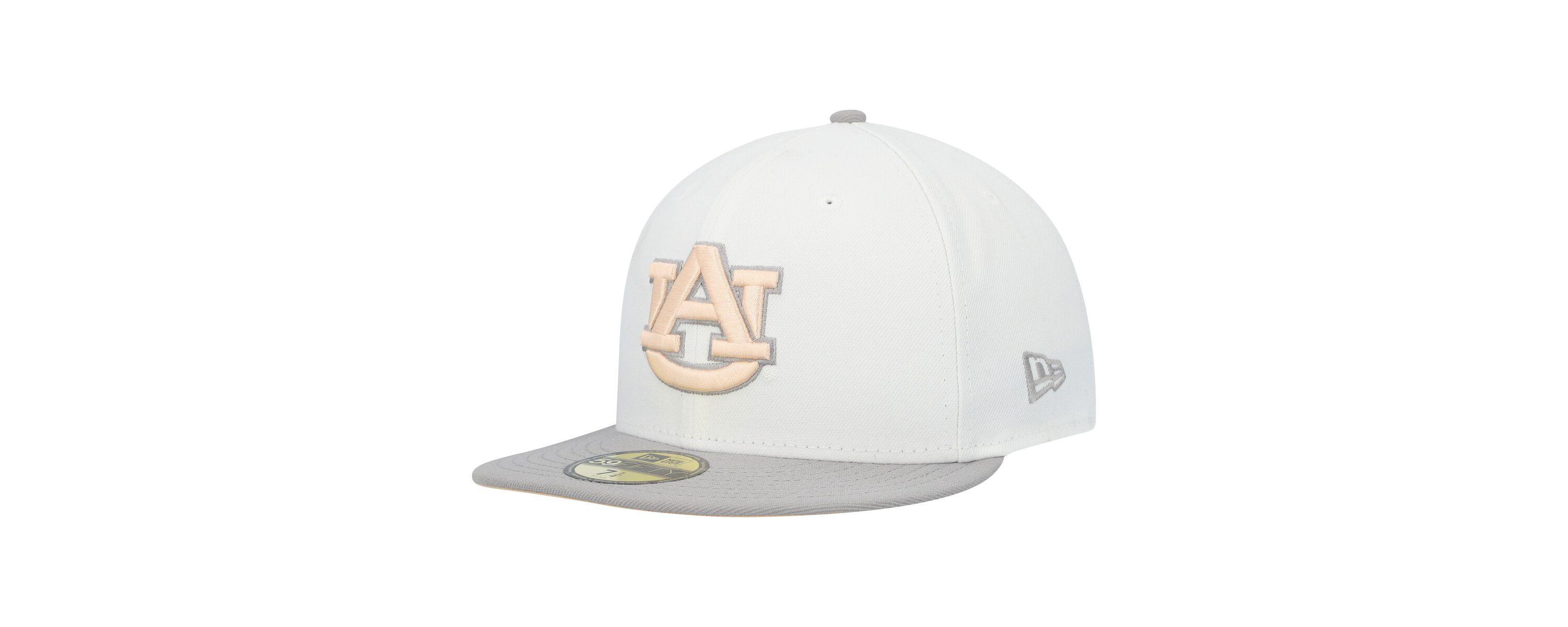 NCAA White/Gray Auburn Tigers Neutral Apricot 59FIFTY Fitted Hat