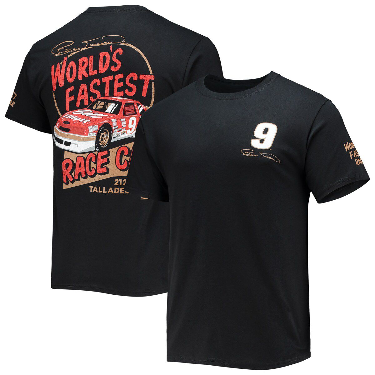 NASCAR Checkered Flag Bill Elliott Legends 3-Spot T-Shirt