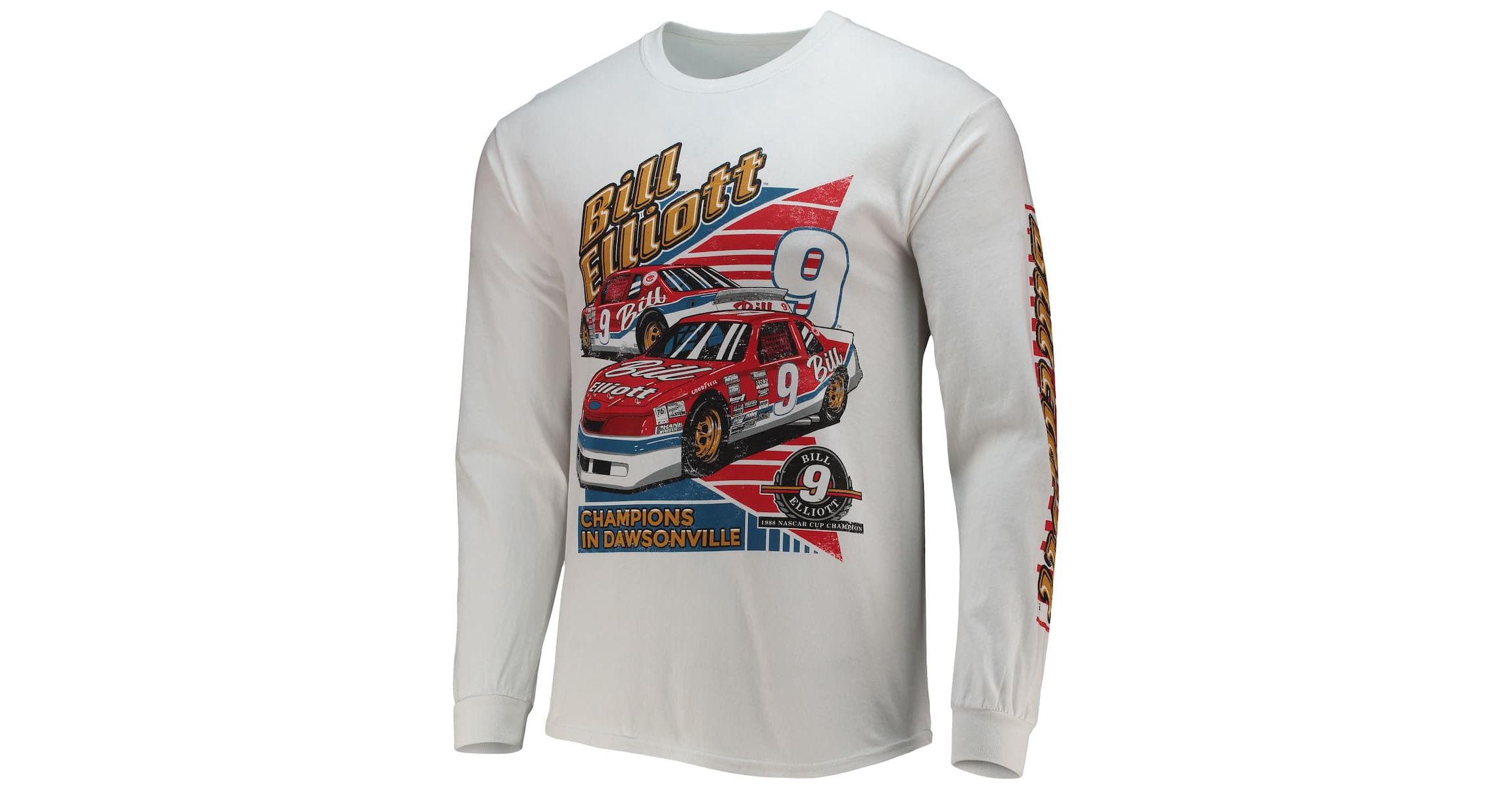 NASCAR Checkered Flag Bill Elliott 2-Spot Long Sleeve T-Shirt