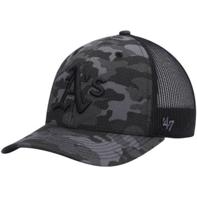 MLB Camo/Charcoal Oakland Athletics Tonal Trucker Snapback Hat