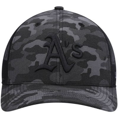 MLB Camo/Charcoal Oakland Athletics Tonal Trucker Snapback Hat