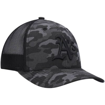 MLB Camo/Charcoal Oakland Athletics Tonal Trucker Snapback Hat