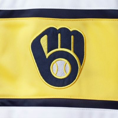 MLB Navy/Gold Milwaukee Brewers Power Pitcher Full-Zip Track Jacket