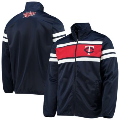 MLB Navy/Red Minnesota Twins Power Pitcher Full-Zip Track Jacket