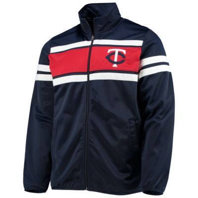 MLB Navy/Red Minnesota Twins Power Pitcher Full-Zip Track Jacket