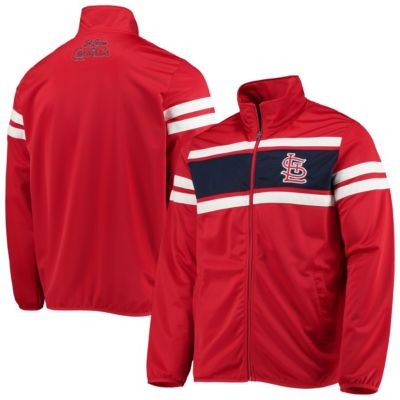 MLB Red/Navy St. Louis Cardinals Power Pitcher Full-Zip Track Jacket