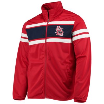 MLB Red/Navy St. Louis Cardinals Power Pitcher Full-Zip Track Jacket