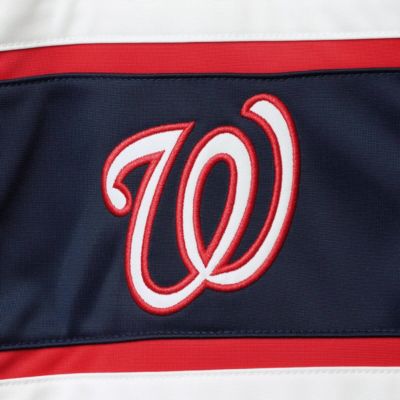 MLB Red/Navy Washington Nationals Power Pitcher Full-Zip Track Jacket
