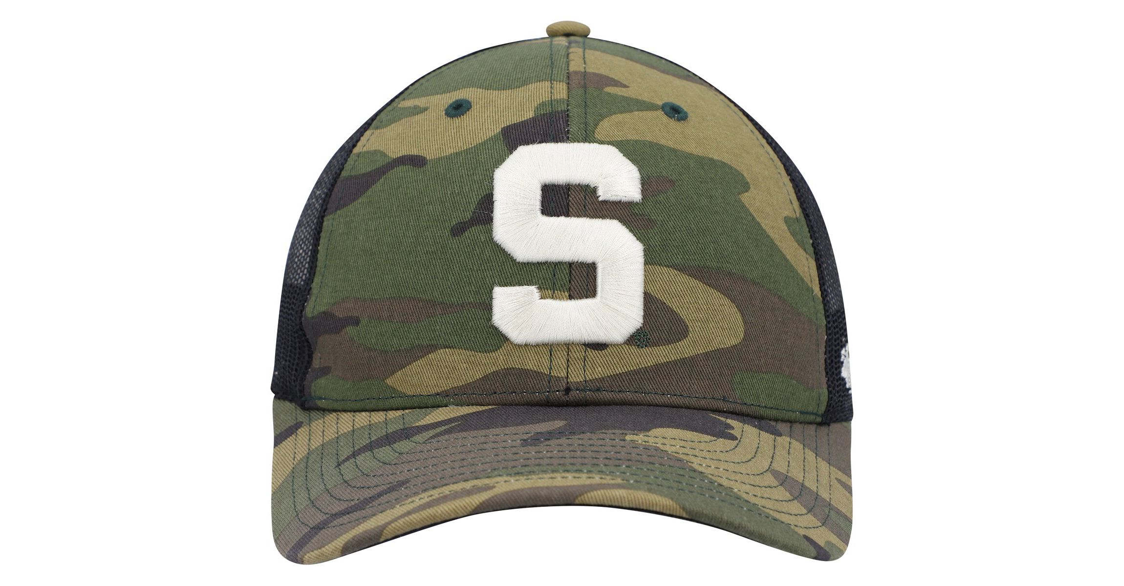 NCAA Camo/Black Michigan State Spartans Team Logo Trucker Snapback Hat