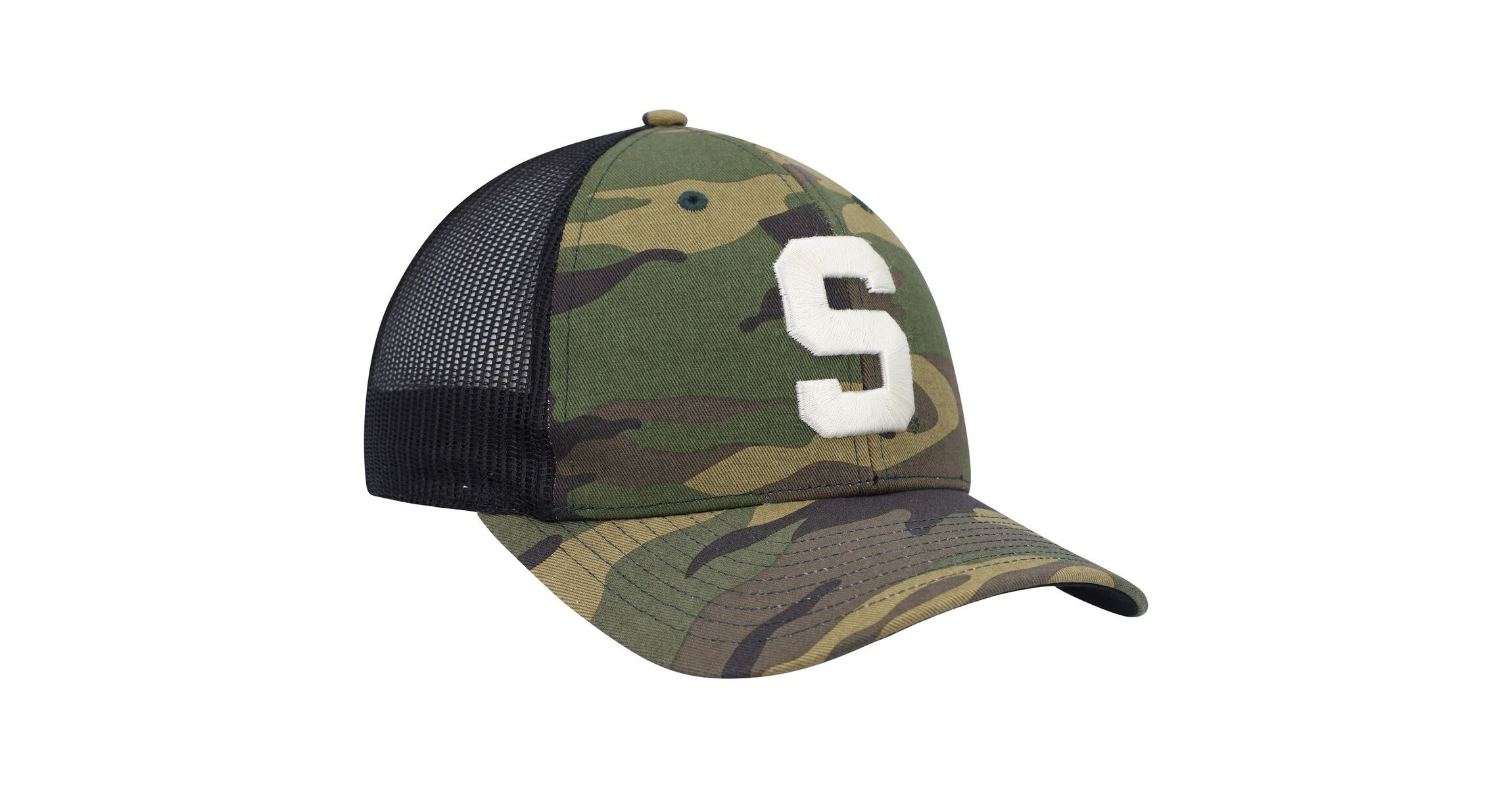NCAA Camo/Black Michigan State Spartans Team Logo Trucker Snapback Hat