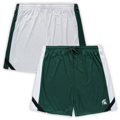 NCAA Green/White Michigan State Spartans Big & Tall Team Reversible Shorts