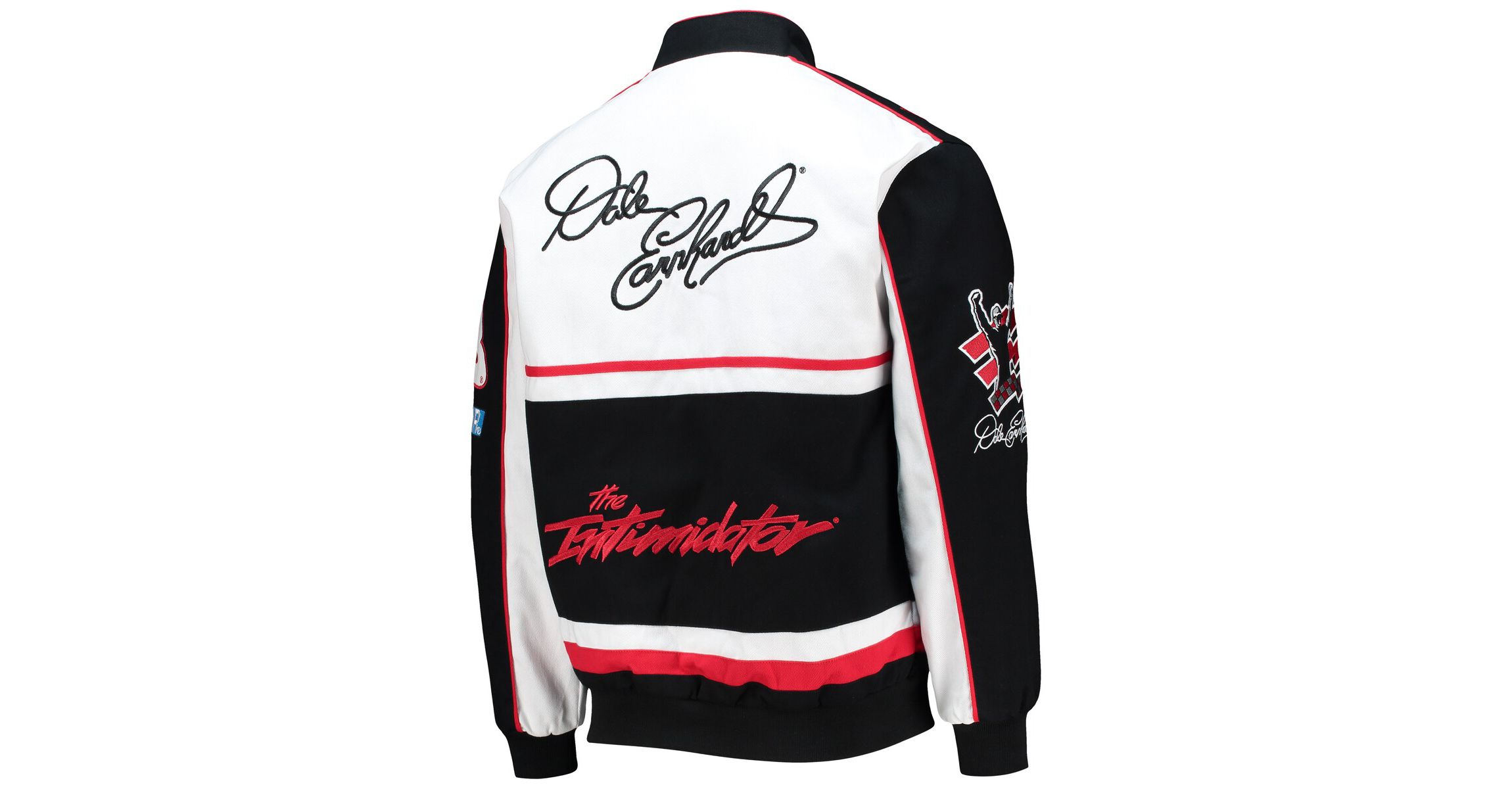 NASCAR Black/White Dale Earnhardt Twill Uniform Full-Snap Jacket