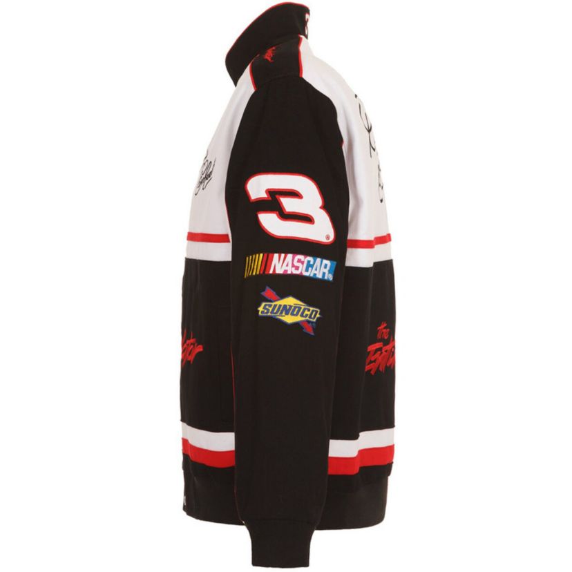 NASCAR Black/White Dale Earnhardt Twill Uniform Full-Snap Jacket