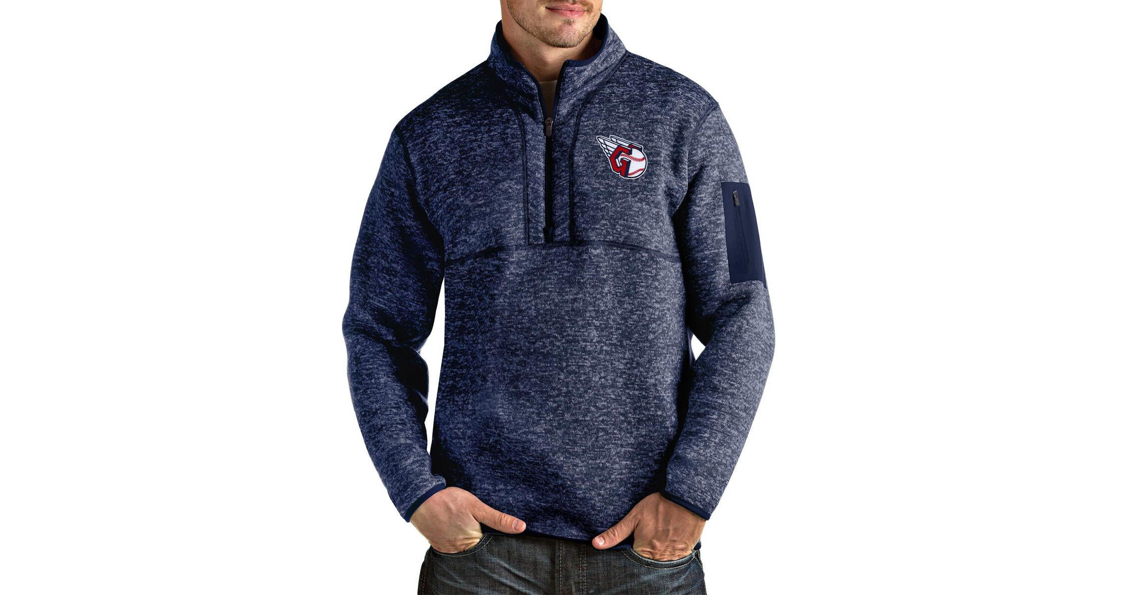 MLB ed Cleveland Guardians Fortune Quarter-Zip Pullover Jacket