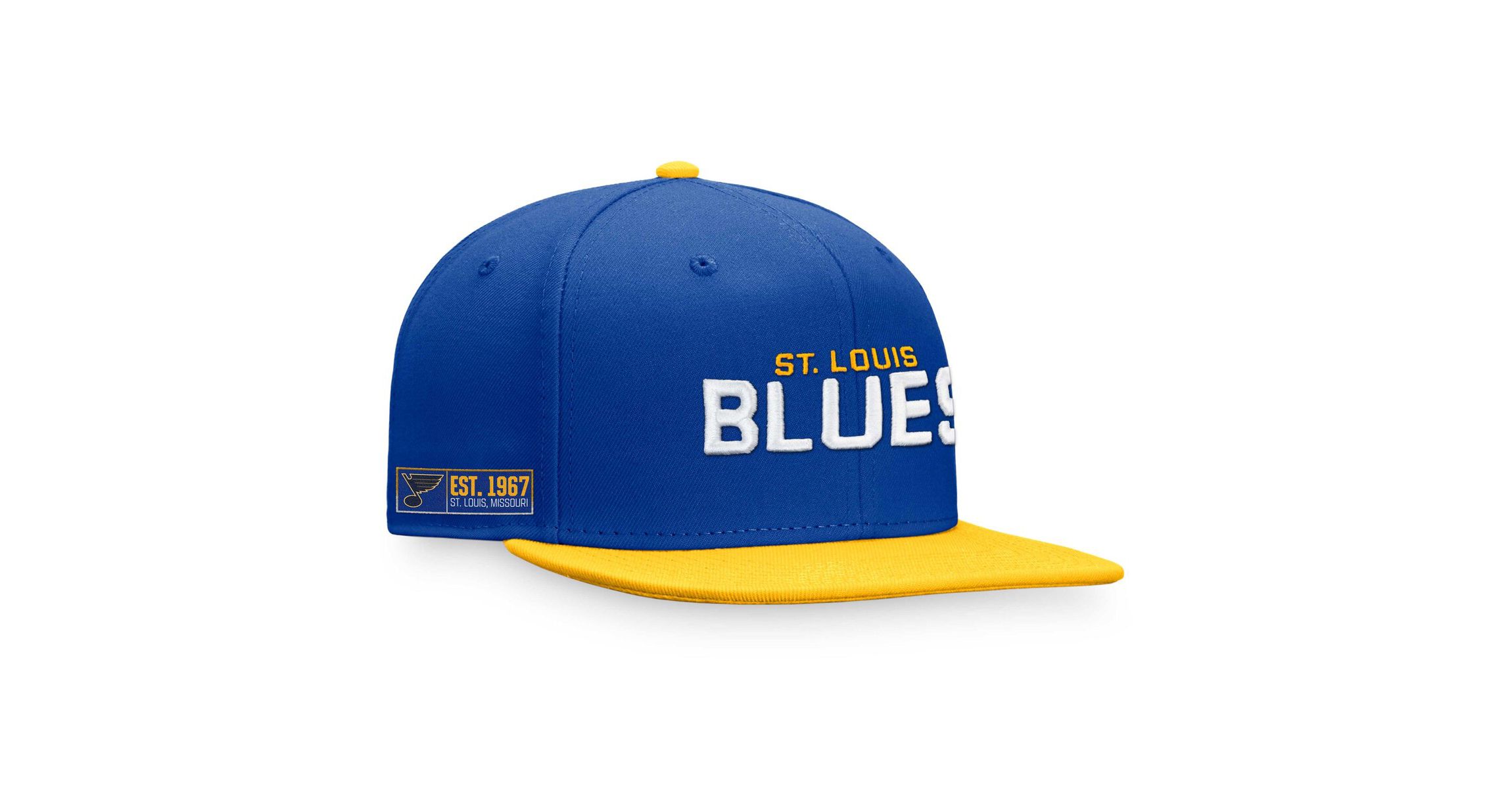 NHL Fanatics Blue/Gold St. Louis Blues Iconic Color Blocked Snapback Hat