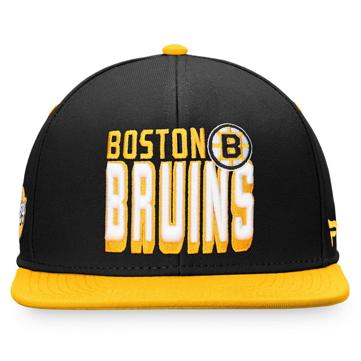 NHL Fanatics Black/Gold Retro Two-Tone Snapback Hat