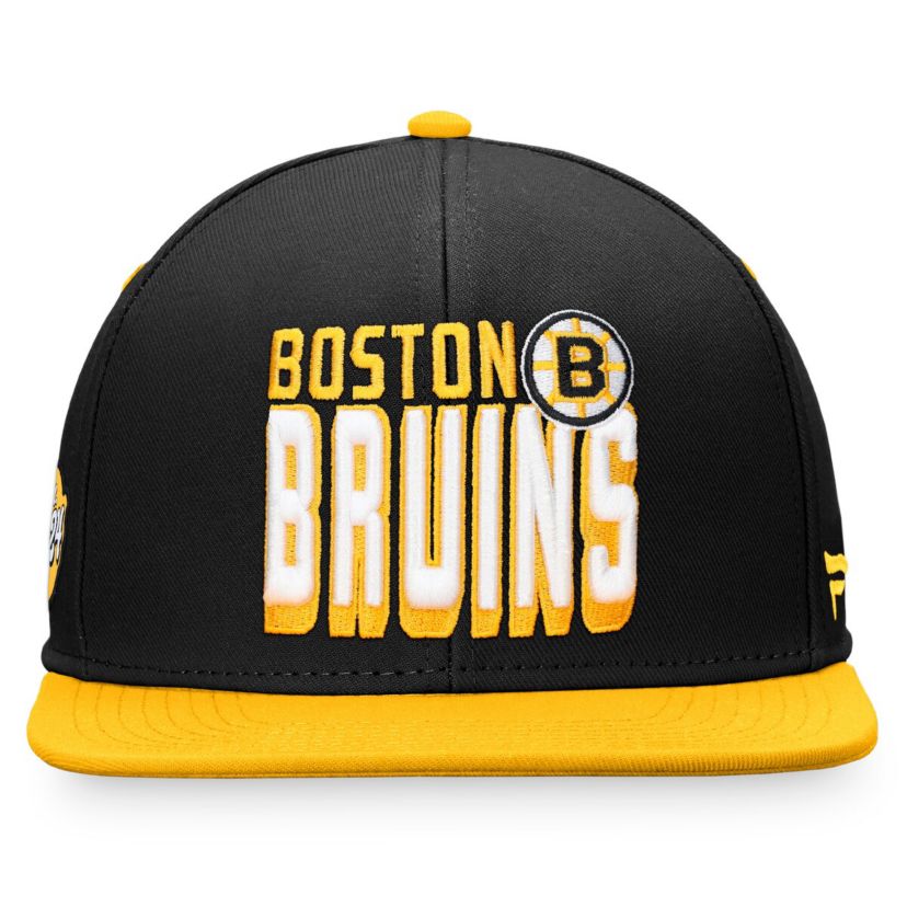 NHL Fanatics Black/Gold Retro Two-Tone Snapback Hat