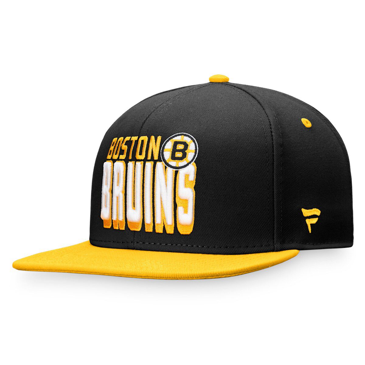 NHL Fanatics Black/Gold Retro Two-Tone Snapback Hat