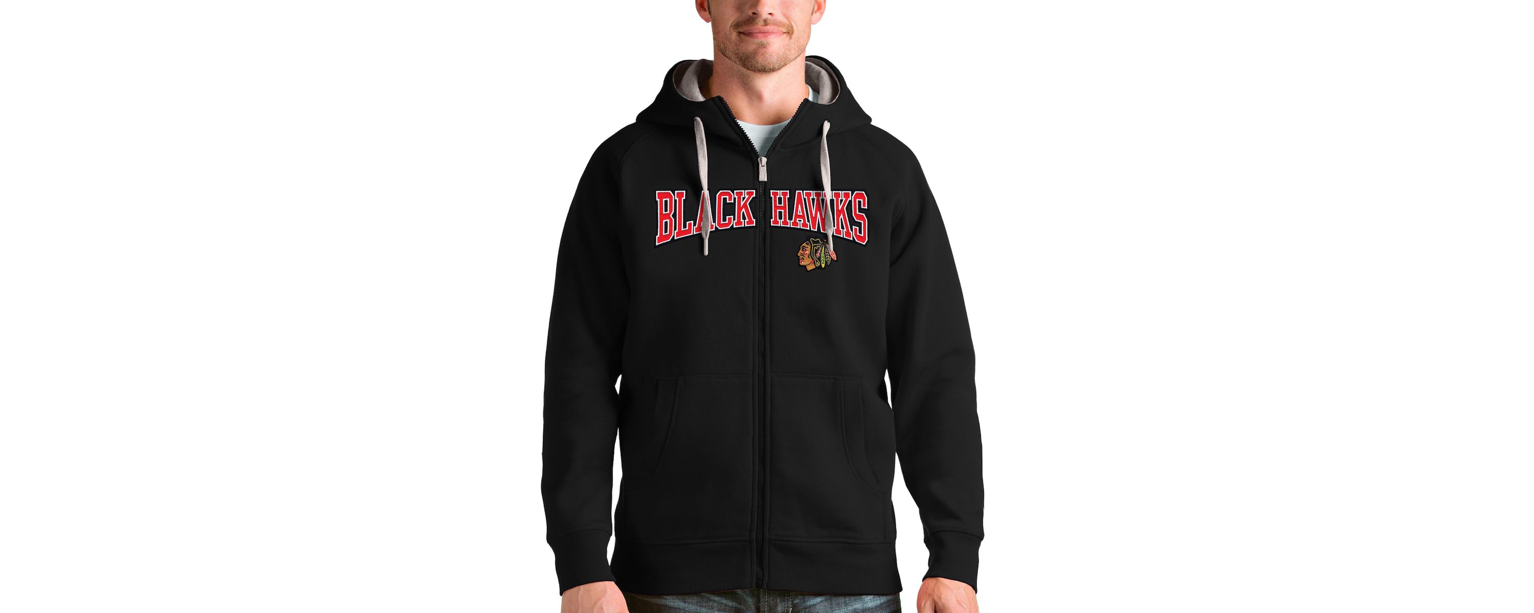 NHL Chicago Blackhawks Wordmark Victory Full-Zip Hoodie