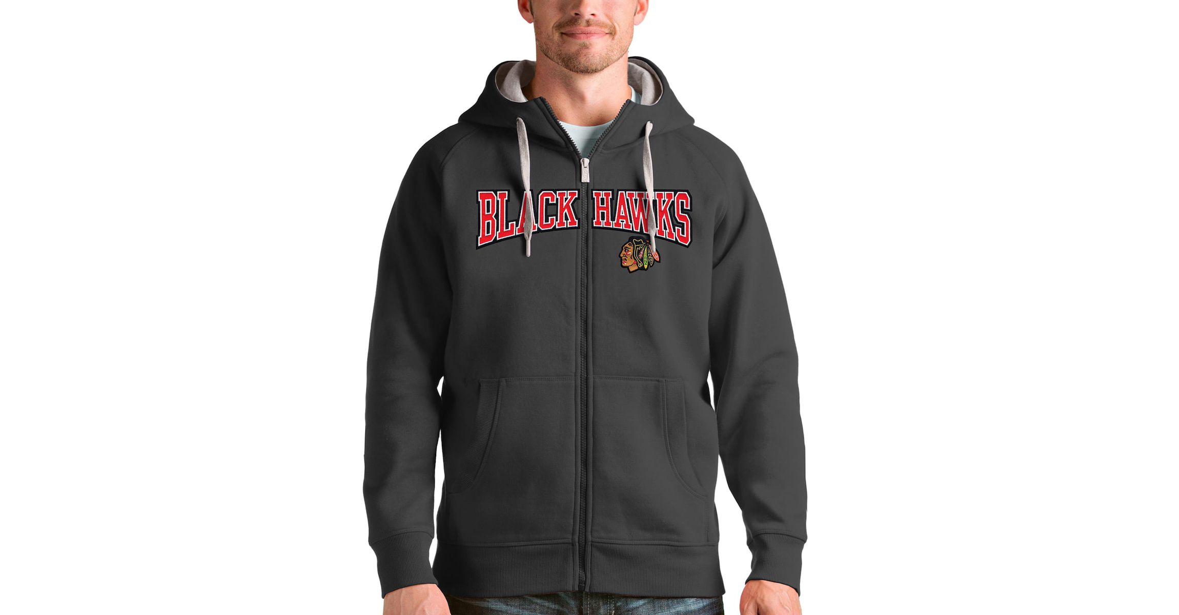 NHL Chicago Blackhawks Wordmark Victory Full-Zip Hoodie