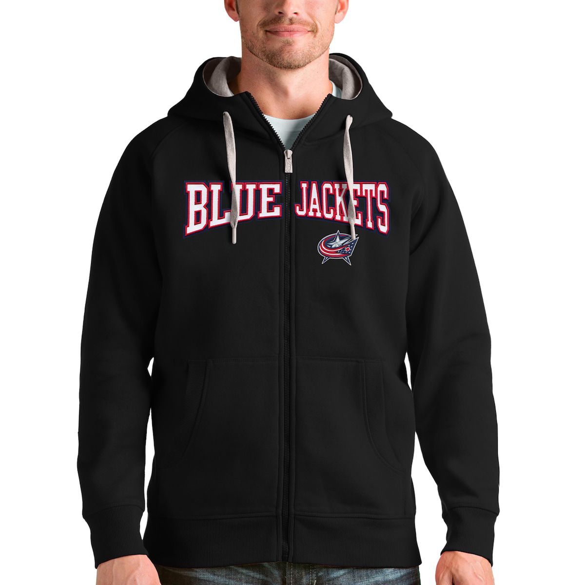 NHL Columbus Jackets Wordmark Victory Full-Zip Hoodie