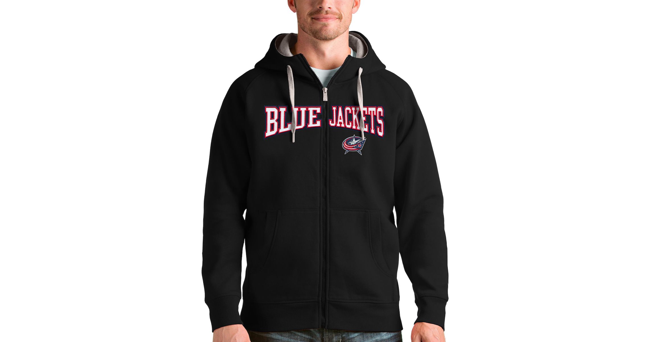 NHL Columbus Jackets Wordmark Victory Full-Zip Hoodie