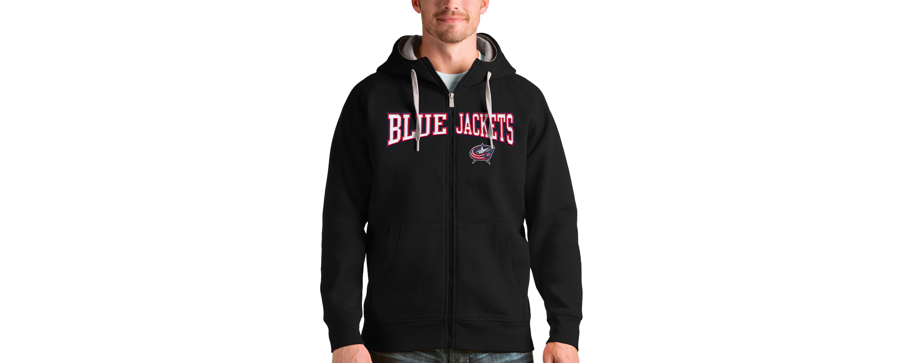 NHL Columbus Jackets Wordmark Victory Full-Zip Hoodie