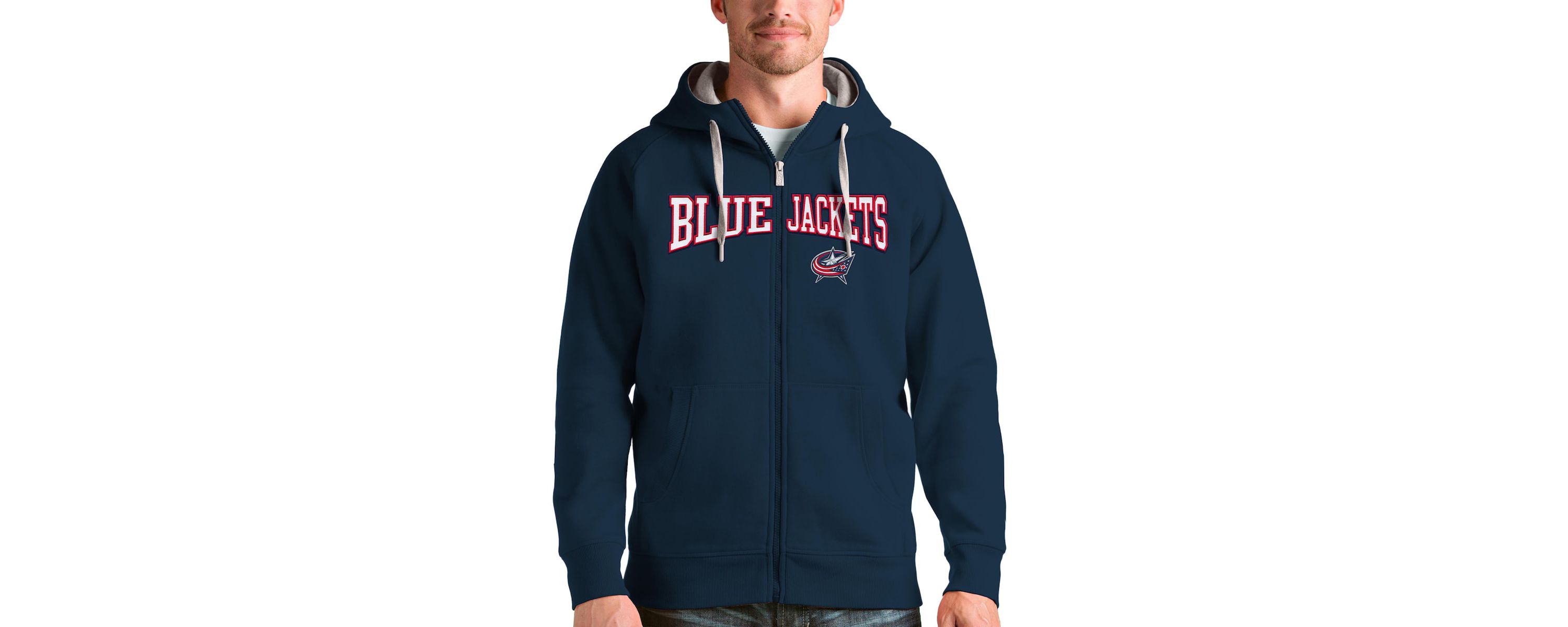 NHL Columbus Jackets Wordmark Victory Full-Zip Hoodie