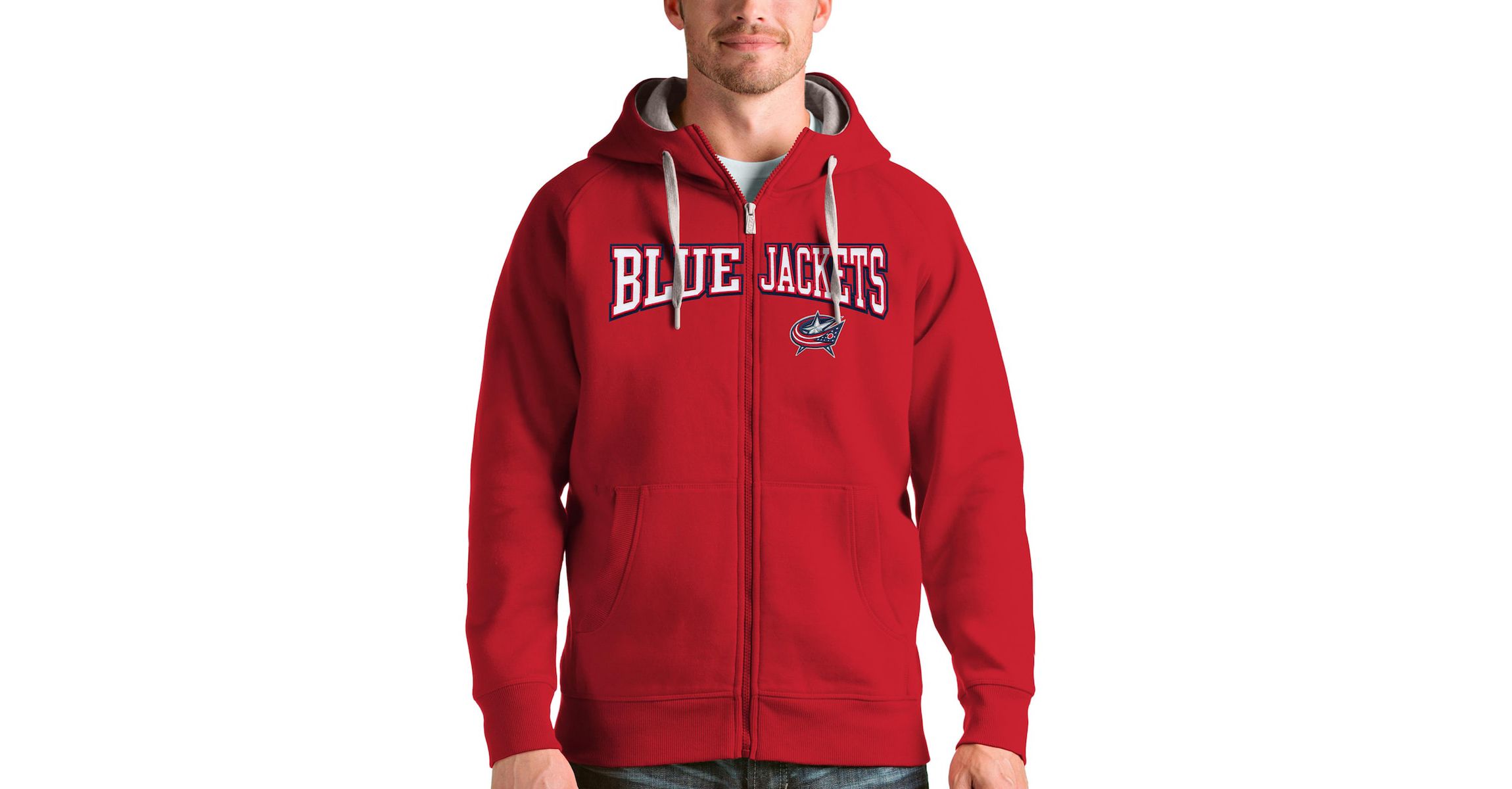 NHL Columbus Jackets Wordmark Victory Full-Zip Hoodie