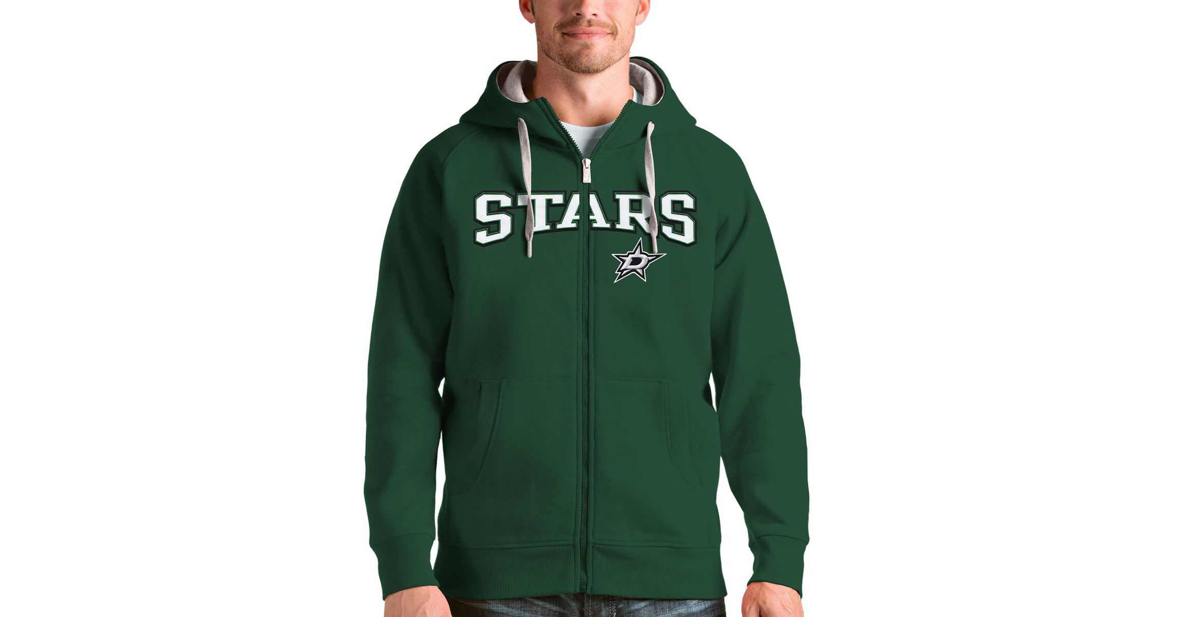 NHL Hunter Dallas Stars Wordmark Victory Full-Zip Hoodie