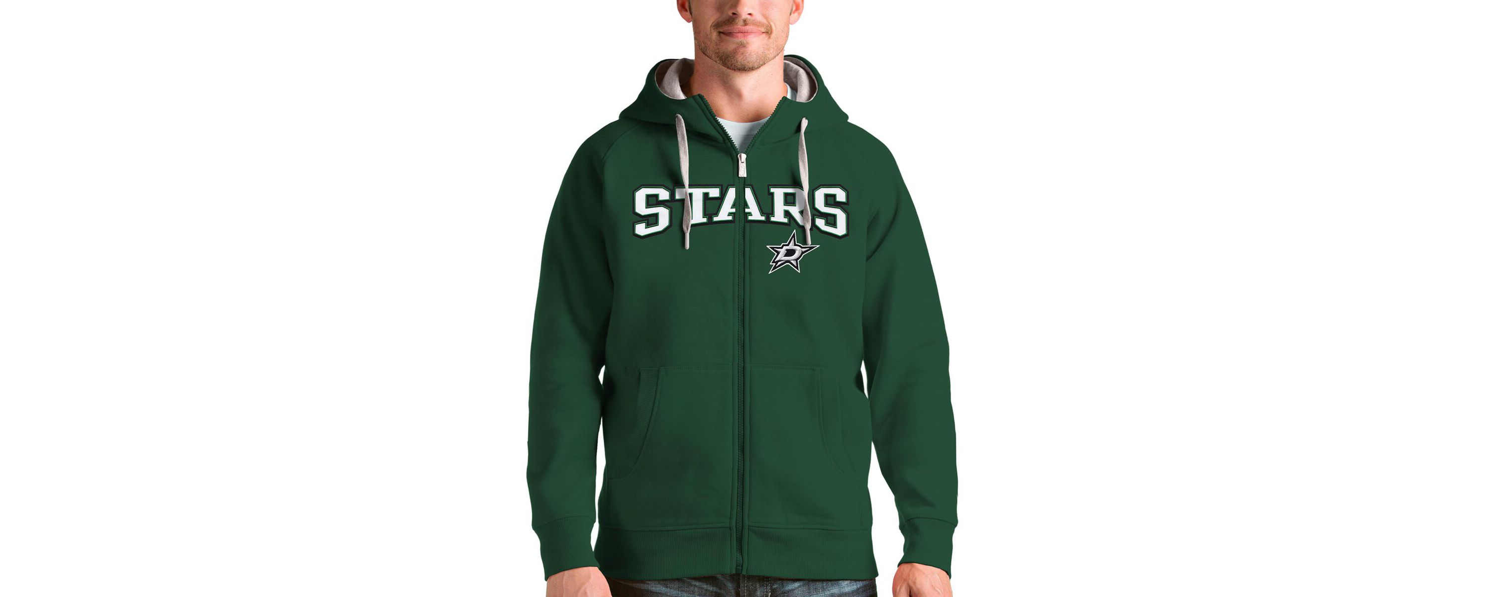 NHL Hunter Dallas Stars Wordmark Victory Full-Zip Hoodie