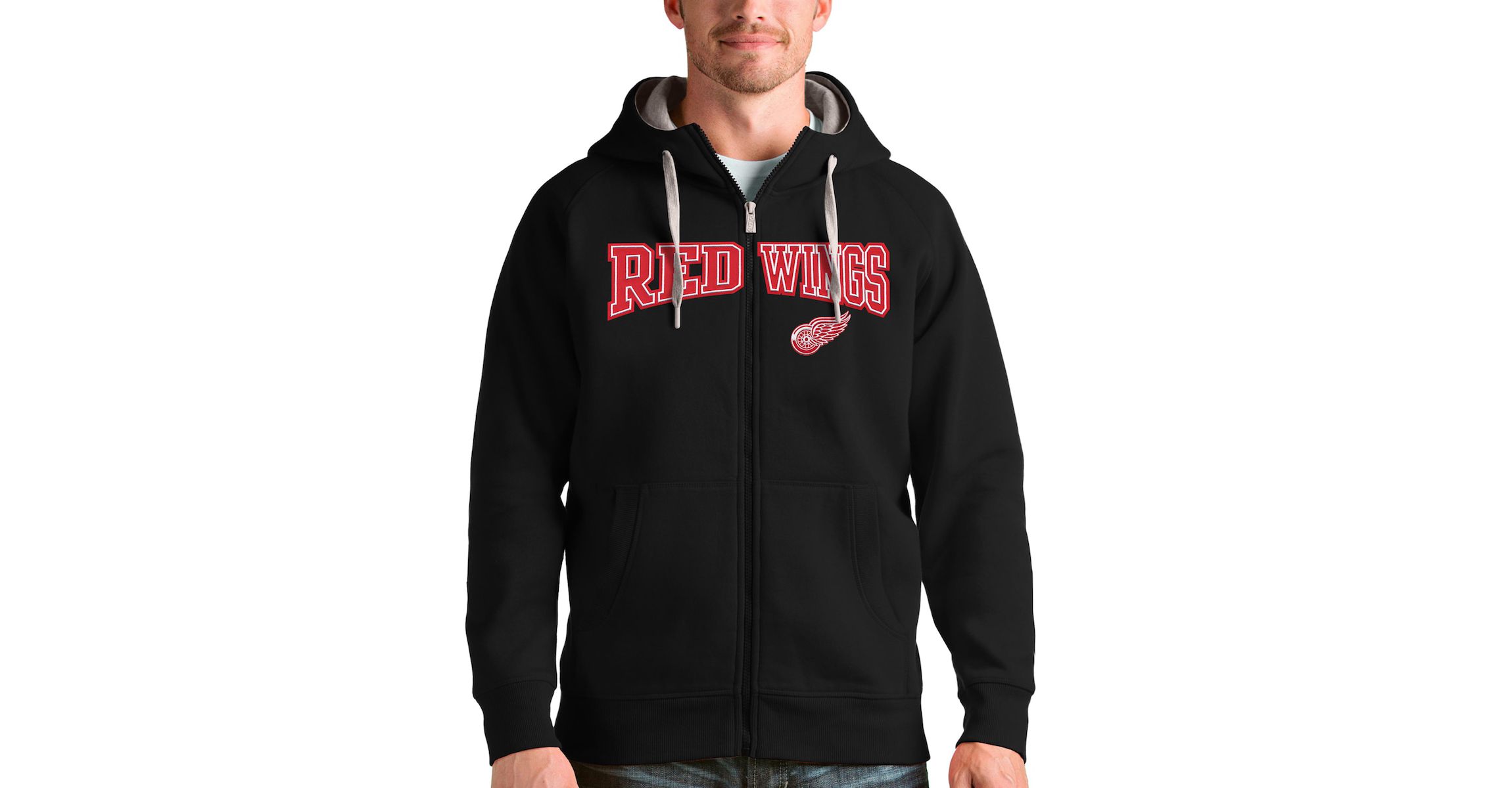 NHL Detroit Wings Wordmark Victory Full-Zip Hoodie