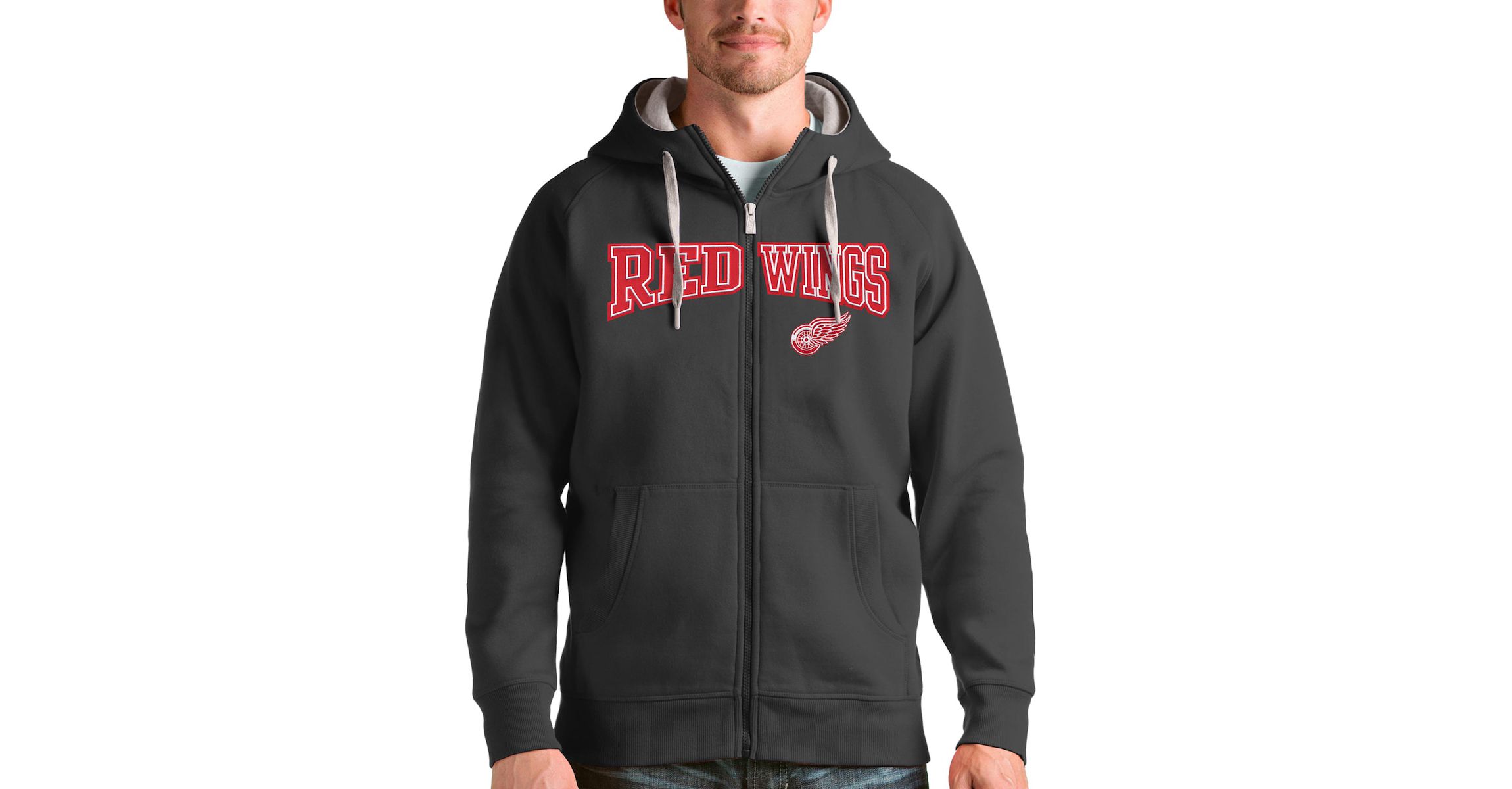 NHL Detroit Wings Wordmark Victory Full-Zip Hoodie