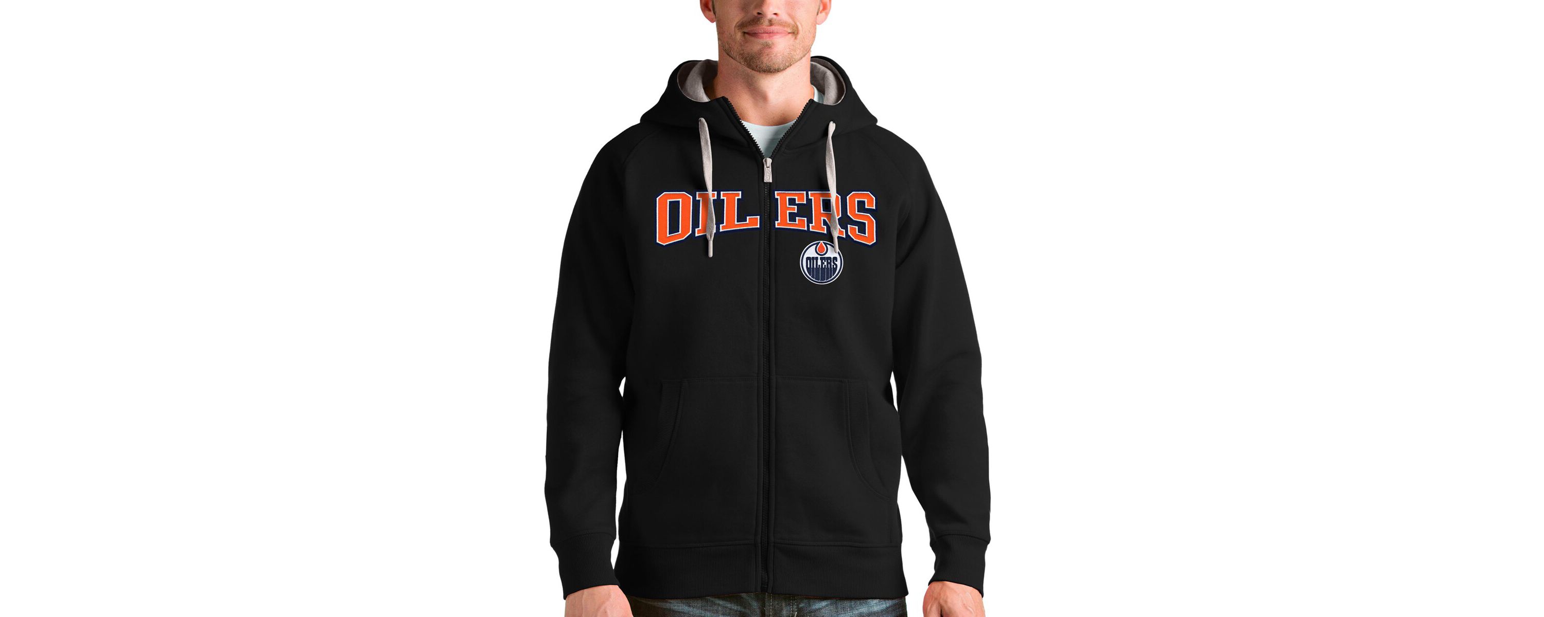 NHL Edmonton Oilers Wordmark Victory Full-Zip Hoodie