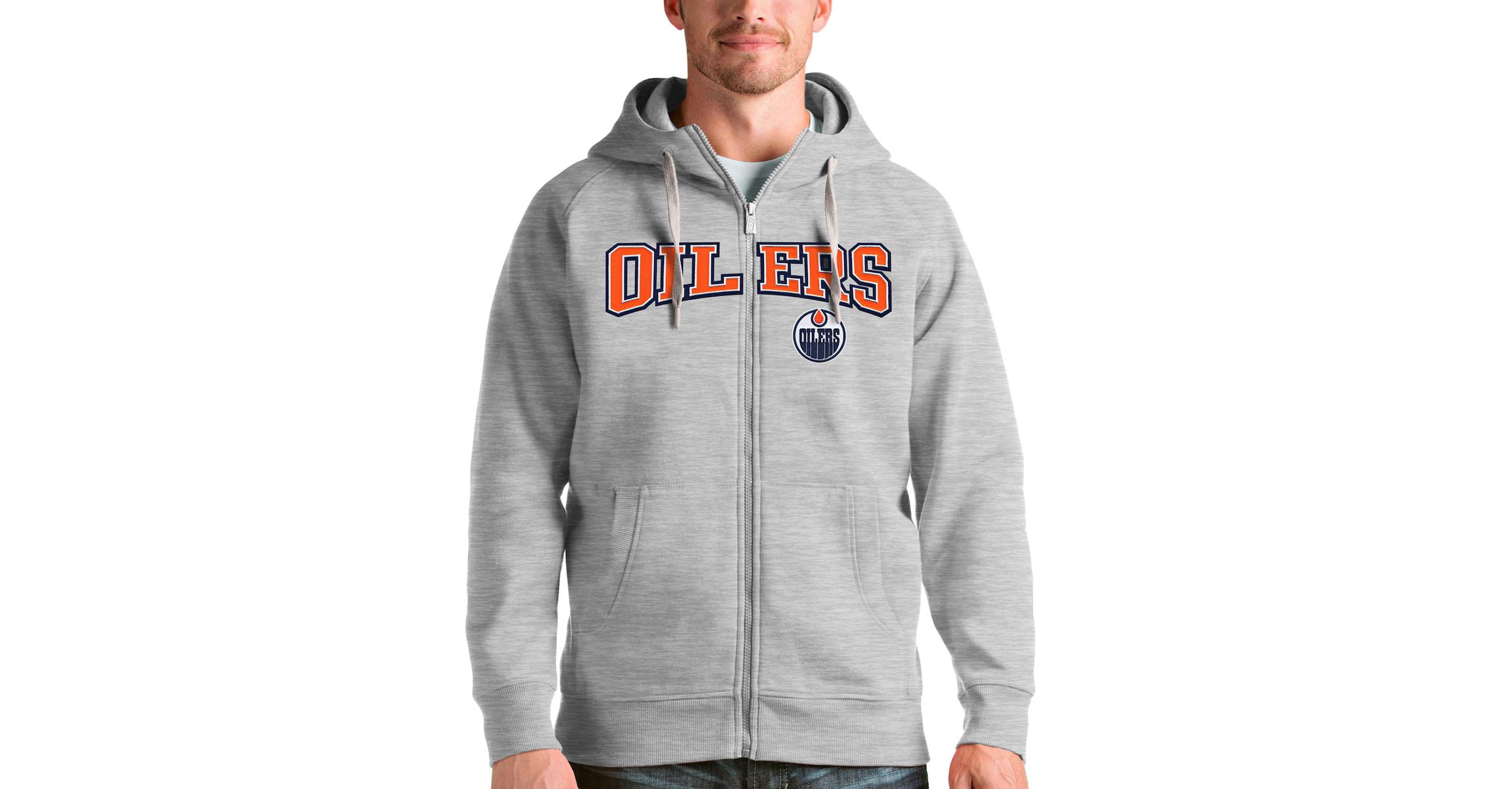 NHL ed Edmonton Oilers Wordmark Victory Full-Zip Hoodie
