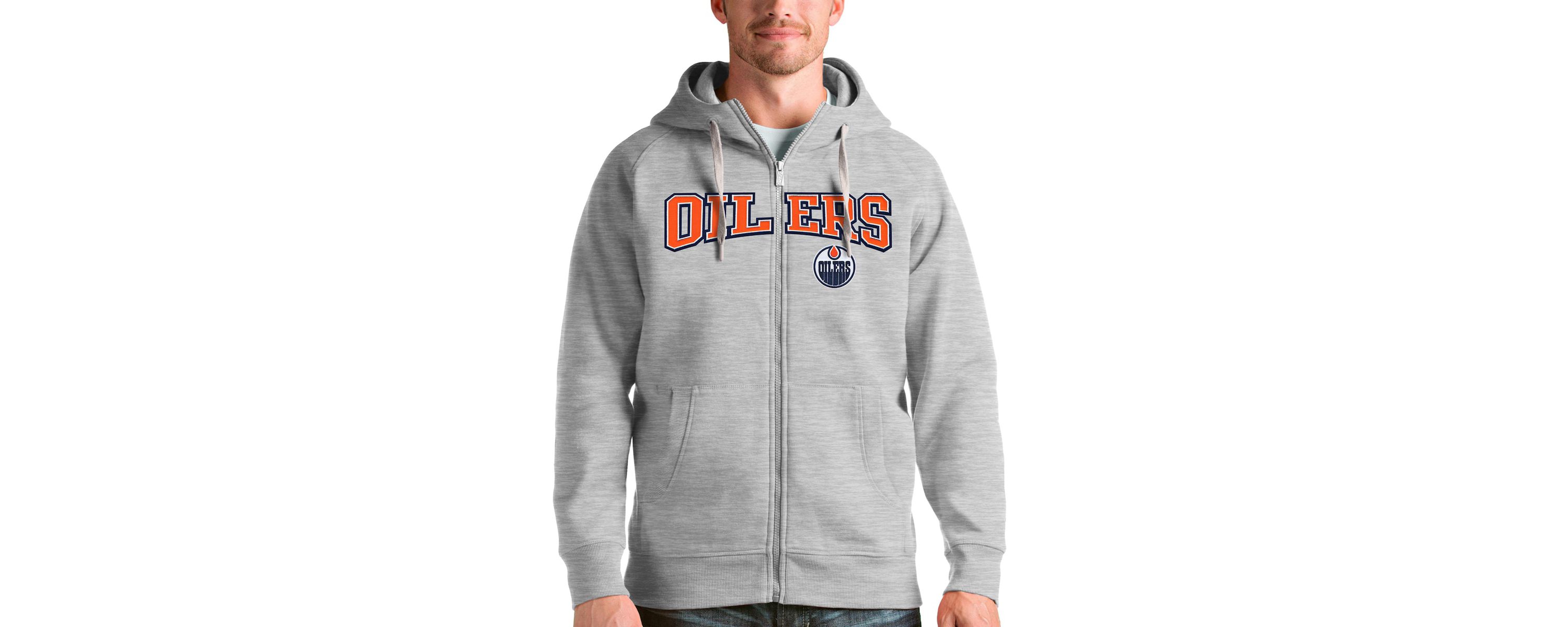 NHL ed Edmonton Oilers Wordmark Victory Full-Zip Hoodie