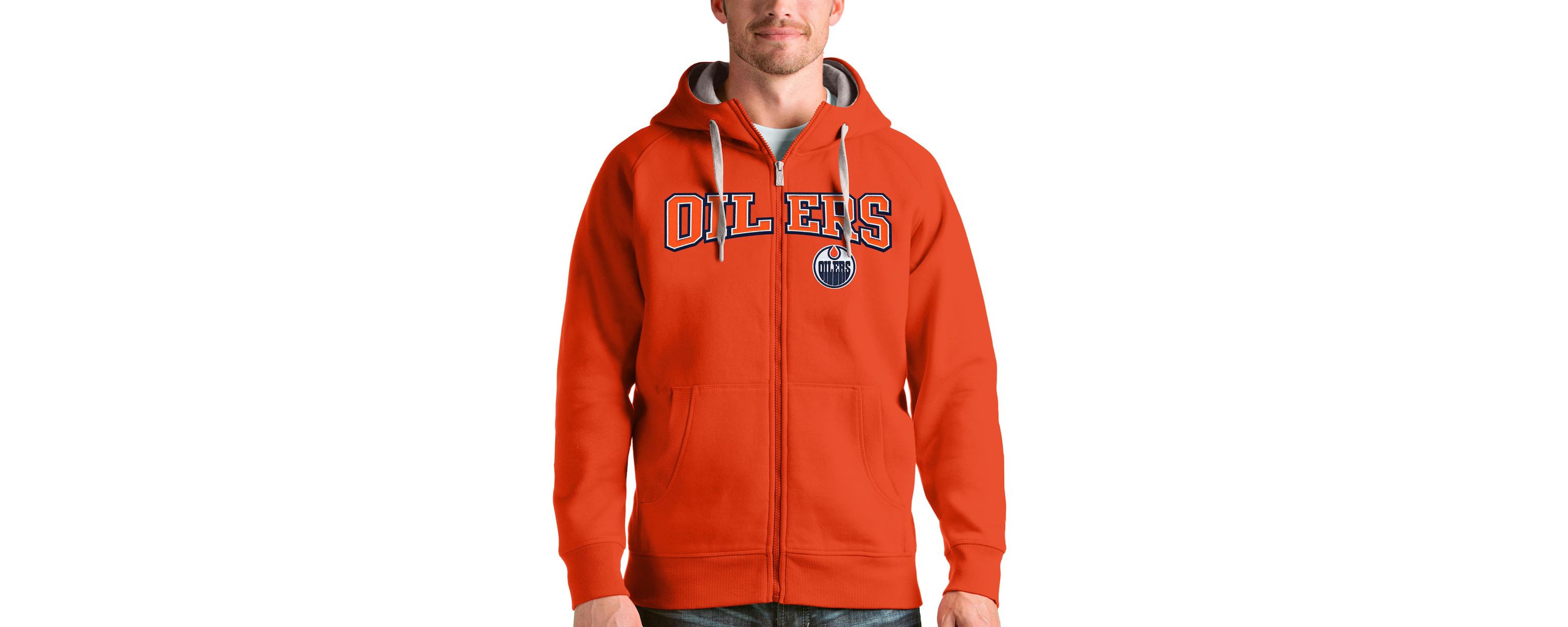NHL Edmonton Oilers Wordmark Victory Full-Zip Hoodie